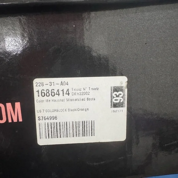 COLOR ME HAUNTED MISMATCHED BOOTS (damaged, photo shown) - Picture 10 of 11